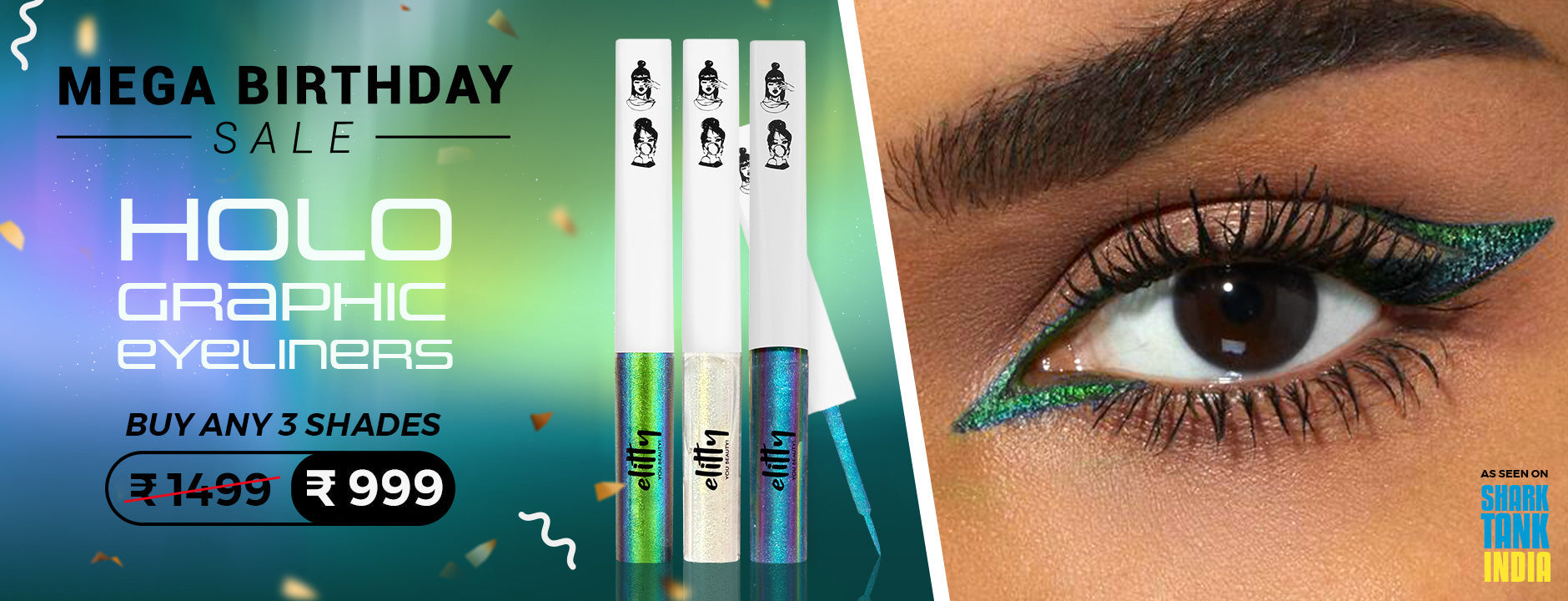 4 Holographic/Glitter Eyeliners @1199