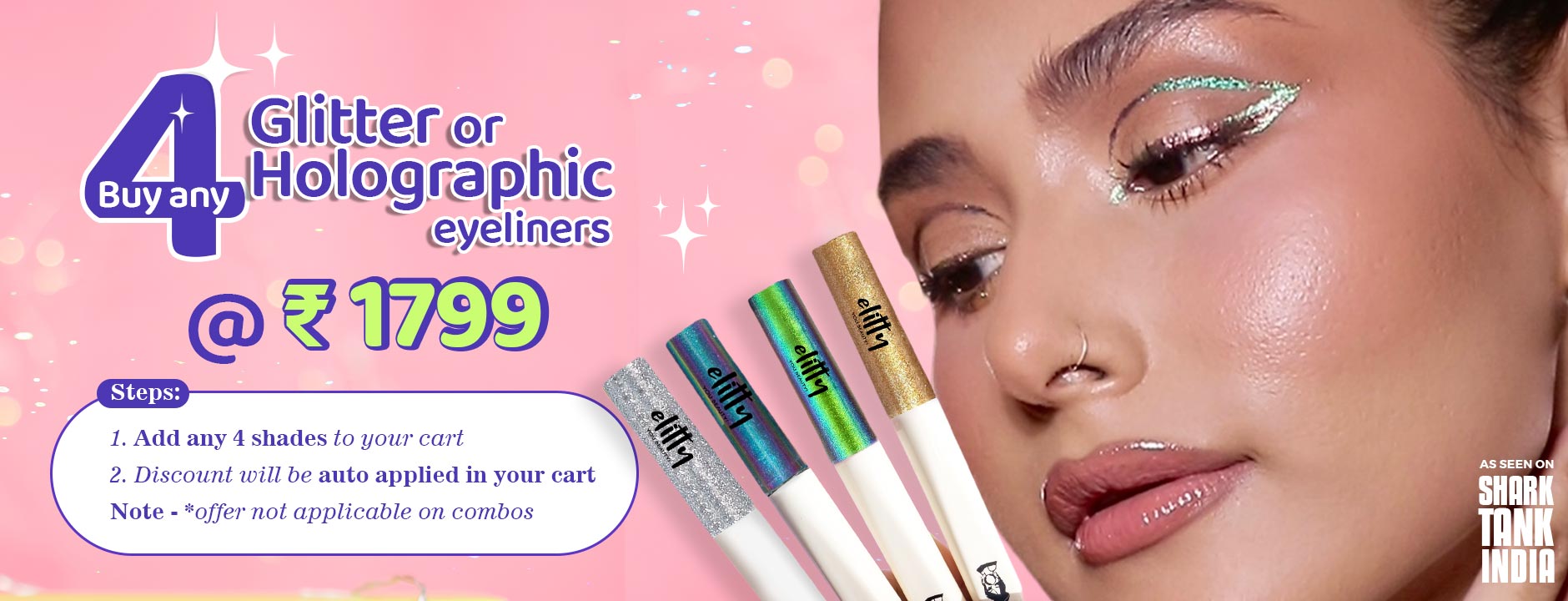 4 Holographic/Glitter Eyeliners @1799