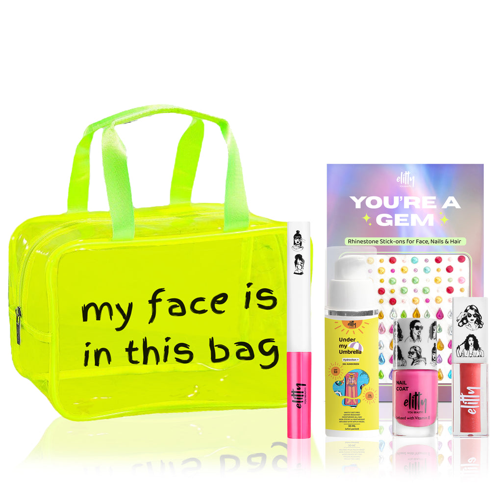 Let’s Face Time Combo - Pack of 5 with 1 Free Makeup Pouch - Best Gifts for Girls