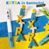 Santorini Blue Eyeliner + Quirky "EXTRA" Earrings