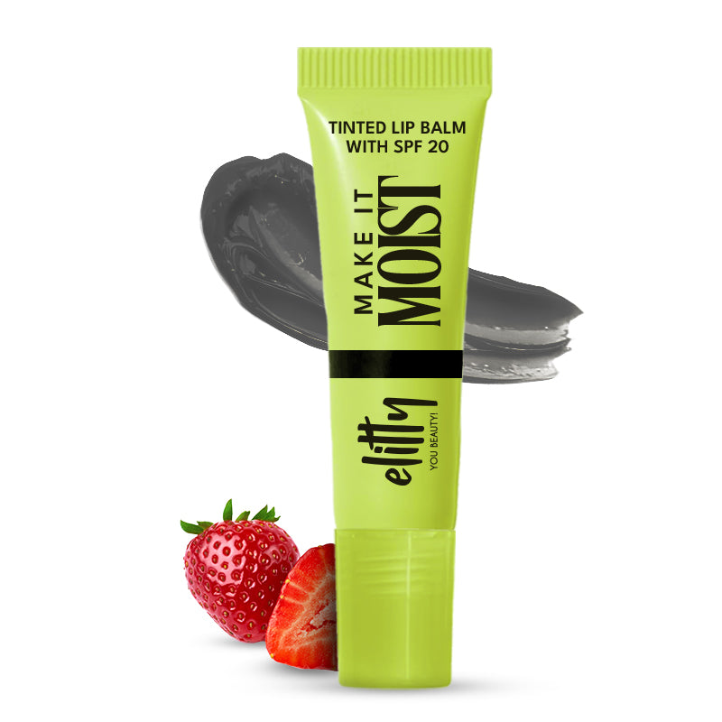 Strawberry Lip Balm with cute Keychain -  Infused with Peptides