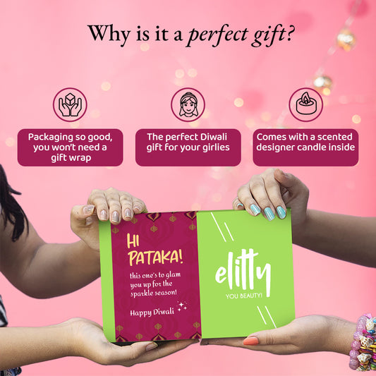 Last Min Deal  -  Elitty Diwali Makeup Gift Box - Pack of 9