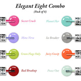 Elitty Nail Polish Combo -Elegant Eight  -Pack of 8