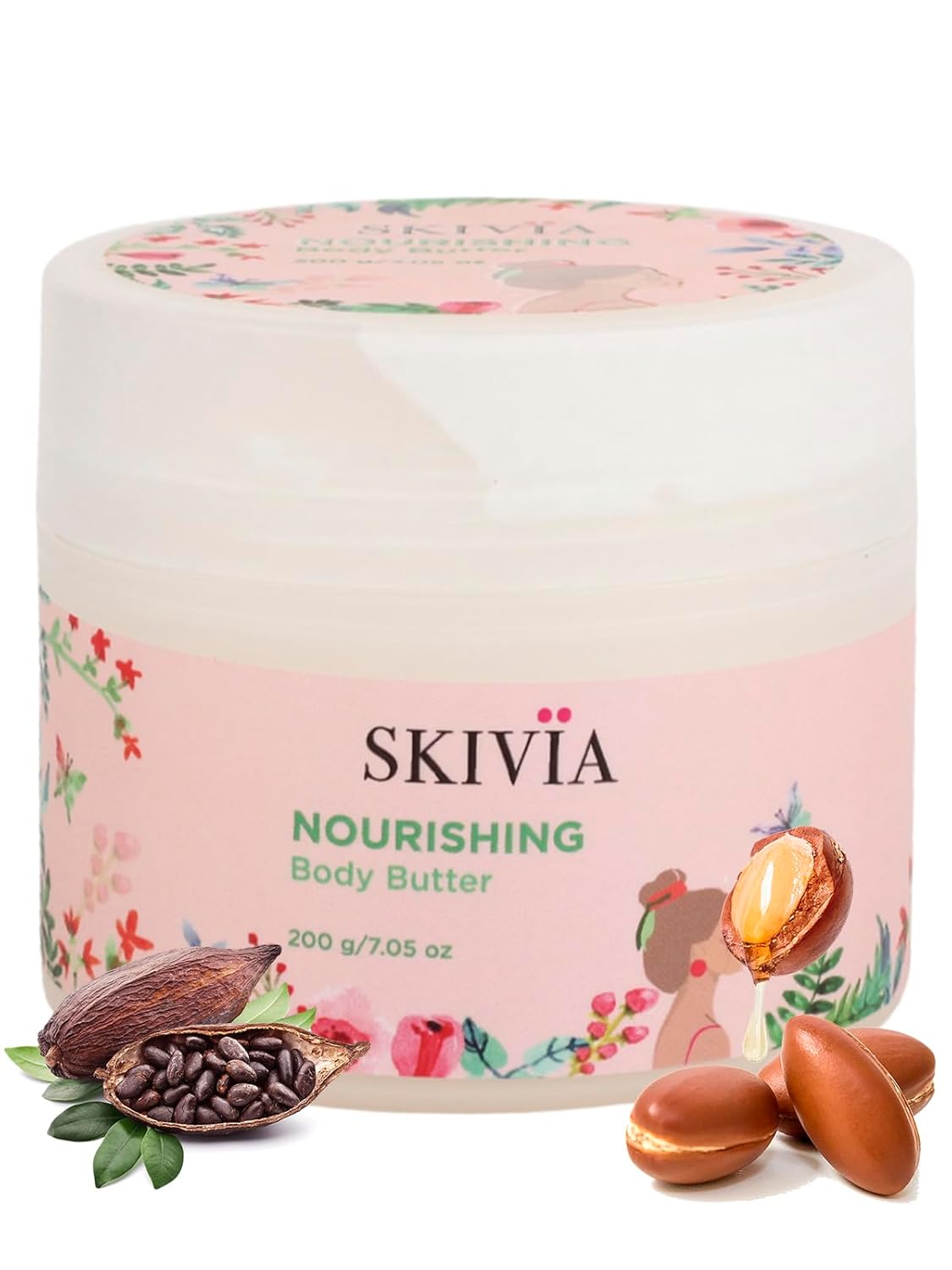 Skivia Nourishing Body Butter With Cacao, Argan Oil & Cucumber - 200 g