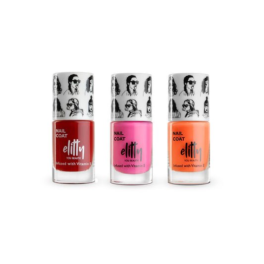 Elitty Nail Polish Combo - Viral -Pack of 3