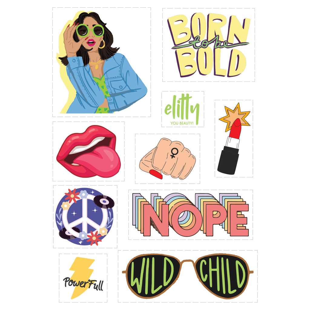 Elitty Cool Teen Sticker Pack (Bold)