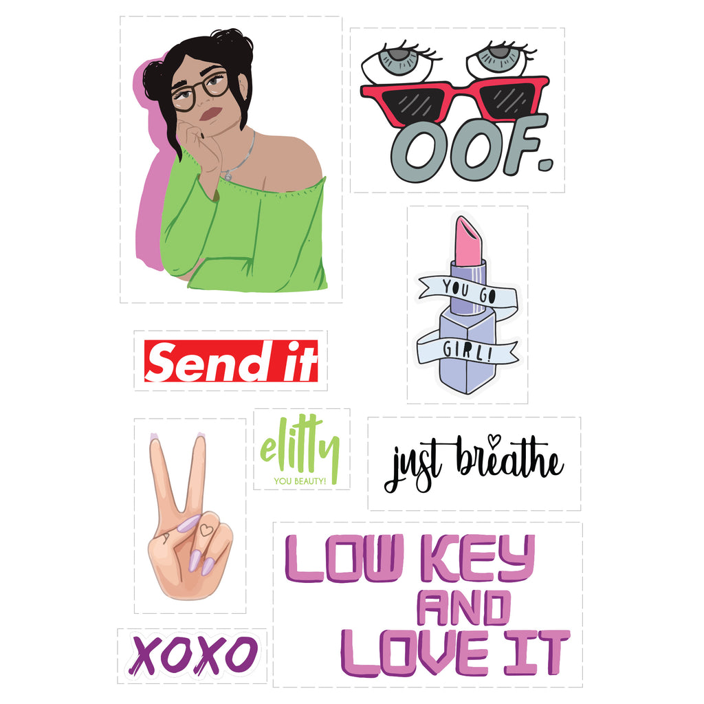 Elitty Cool Teen Sticker Pack (Lowkey)