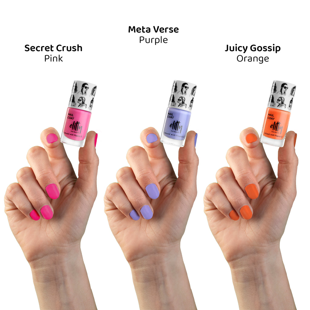 Elitty Nail Polish Combo -Dreaming -Pack of 3