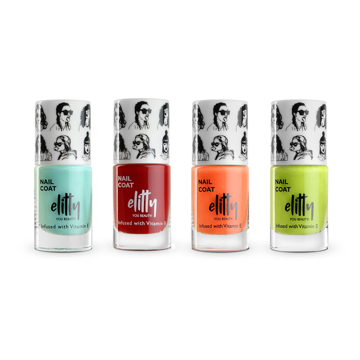 Elitty Nail Polish Combo -Slaying - Pack of 4