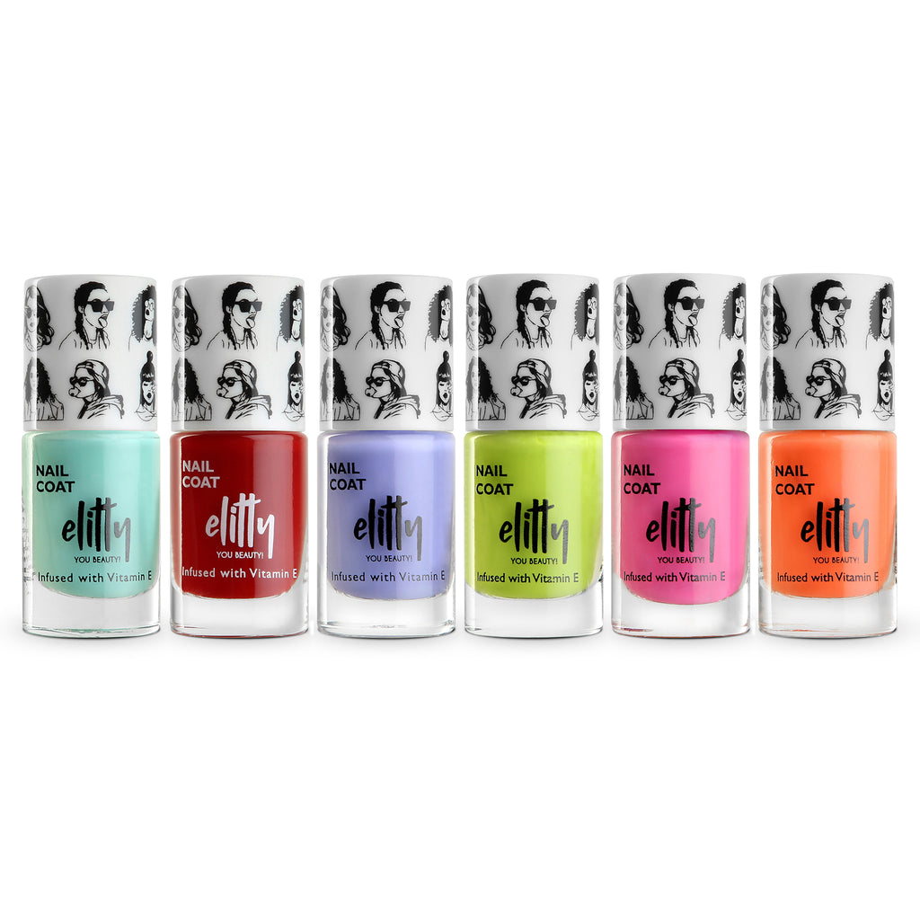 Elitty Nail Polish Combo -Thriving -Pack of 6