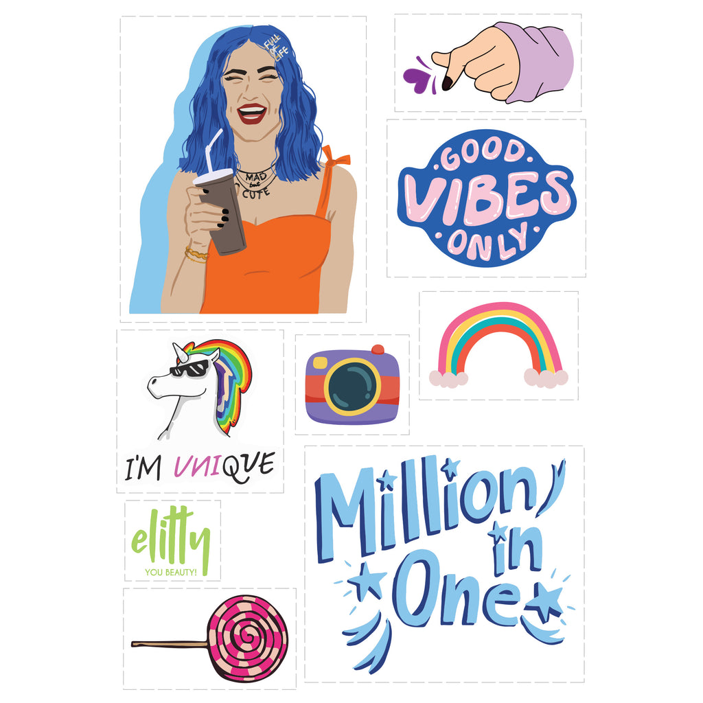 Elitty Cool Teen Sticker Pack (Million)